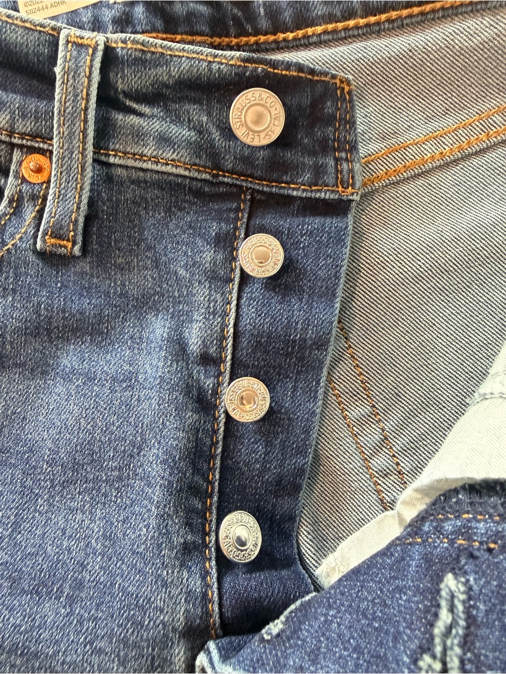 Levi's - Blue Denim Wedgie Straight Jeans - Picture 6 of 12